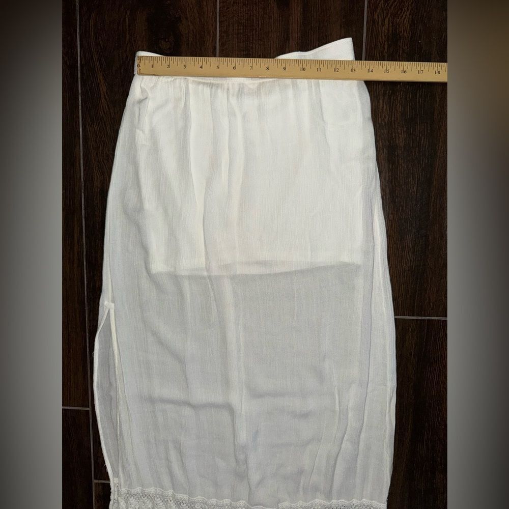 Abercrombie Kids Cream Maxi Skort with crocheted hem - Picture 3 of 11